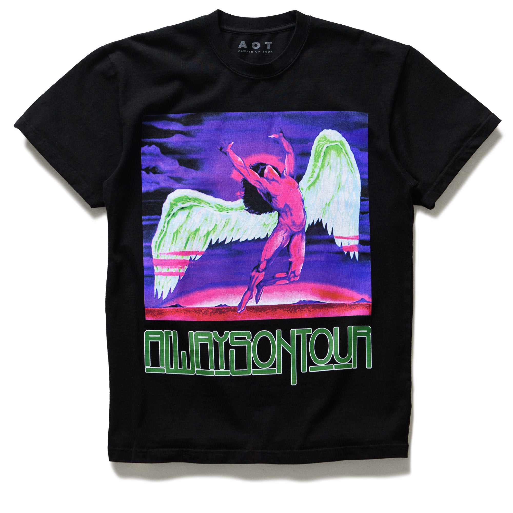 AOT Fallen Angel Tee (Black) – Always On Tour